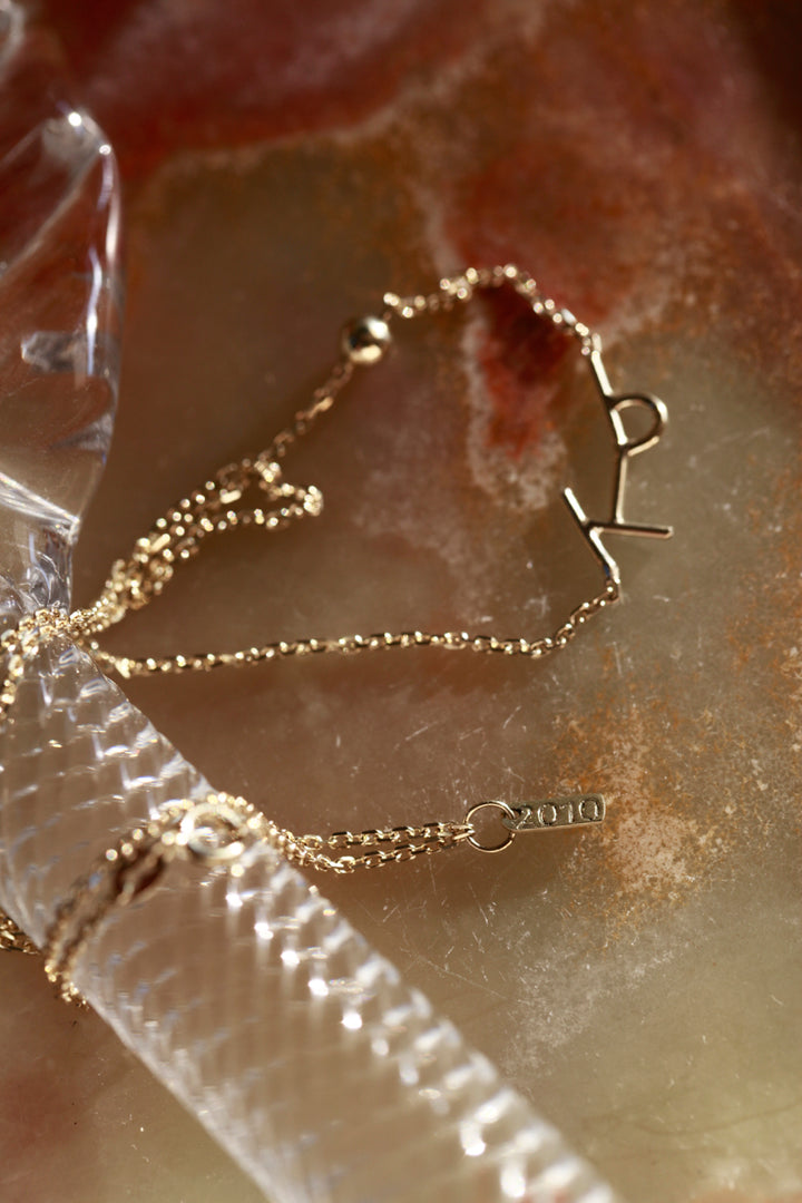INITIALS NECKLACE - YELLOW GOLD