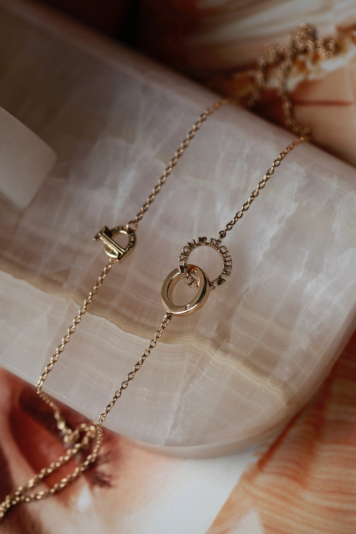 CHAPTER 19 MESSAGE NECKLACE - IN 14K GOLD