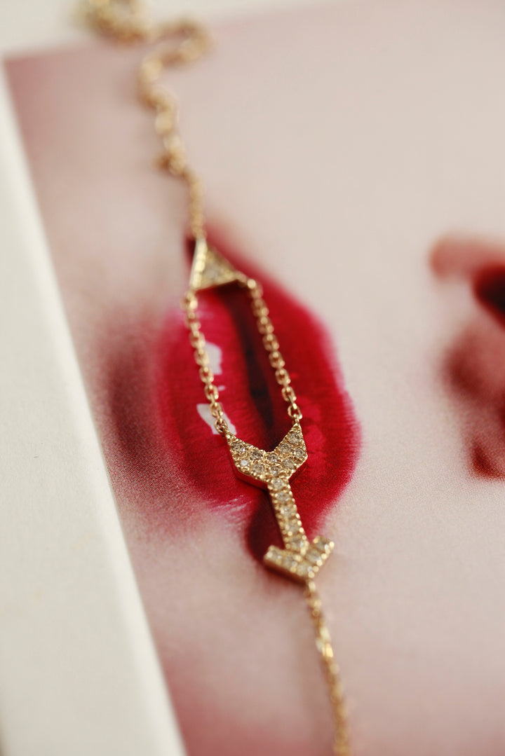 ARROW BRACELET - IN GOLD WITH DIAMONDS