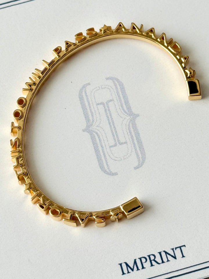 CHAPTER 11 TEXT BANGLE - IN GOLD