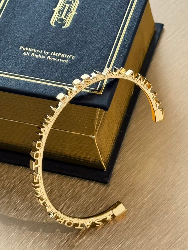 CHAPTER 11 TEXT BANGLE - IN GOLD