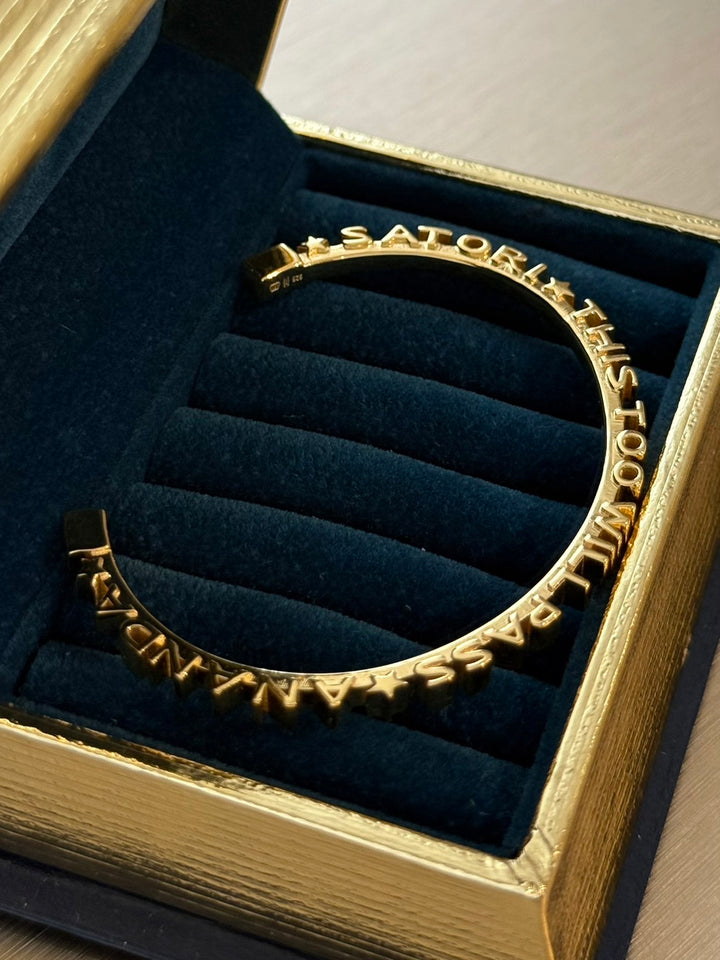 CHAPTER 11 TEXT BANGLE - IN GOLD