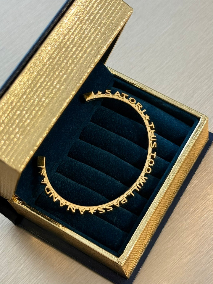 CHAPTER 11 TEXT BANGLE - IN GOLD