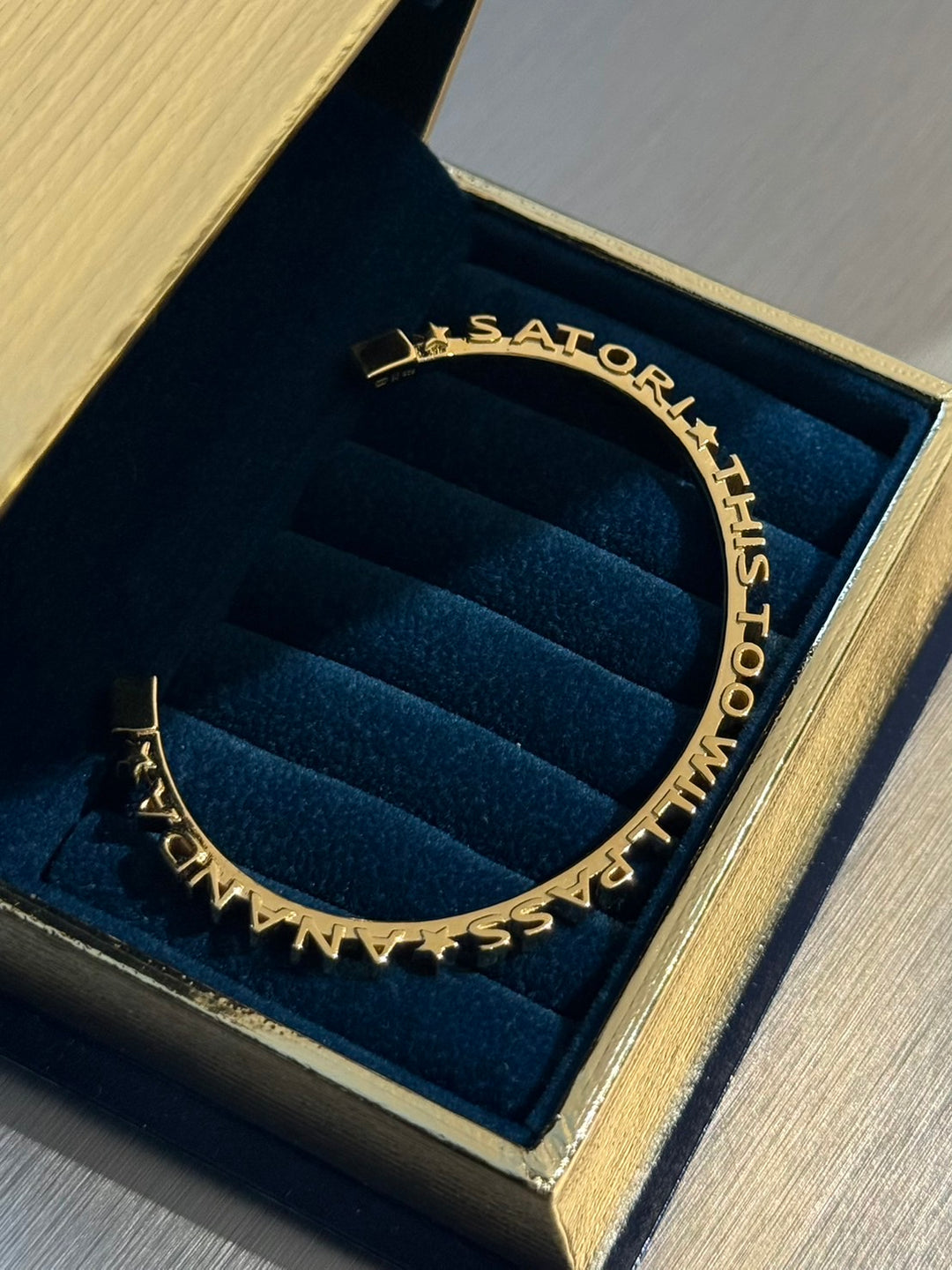 CHAPTER 11 TEXT BANGLE - IN GOLD