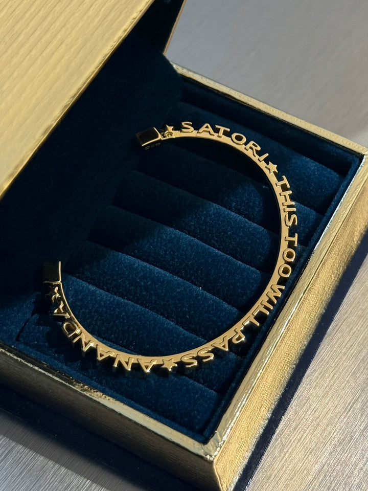 CHAPTER 11 TEXT BANGLE - IN GOLD
