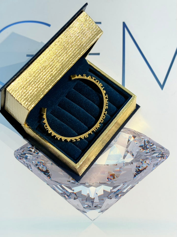 CHAPTER 11 TEXT BANGLE - IN GOLD