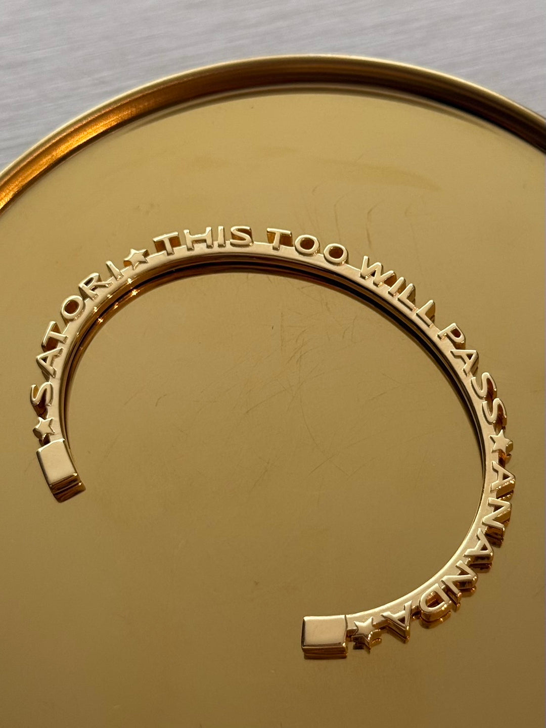 CHAPTER 11 TEXT BANGLE - IN GOLD