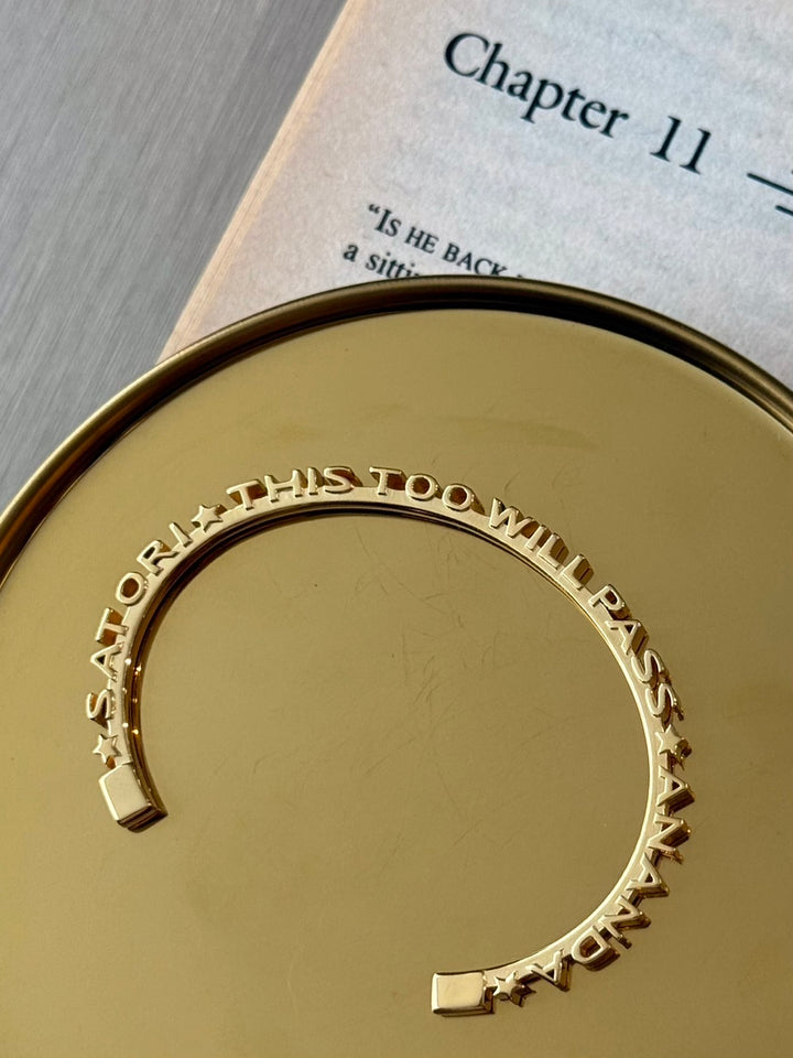 CHAPTER 11 TEXT BANGLE - IN SILVER