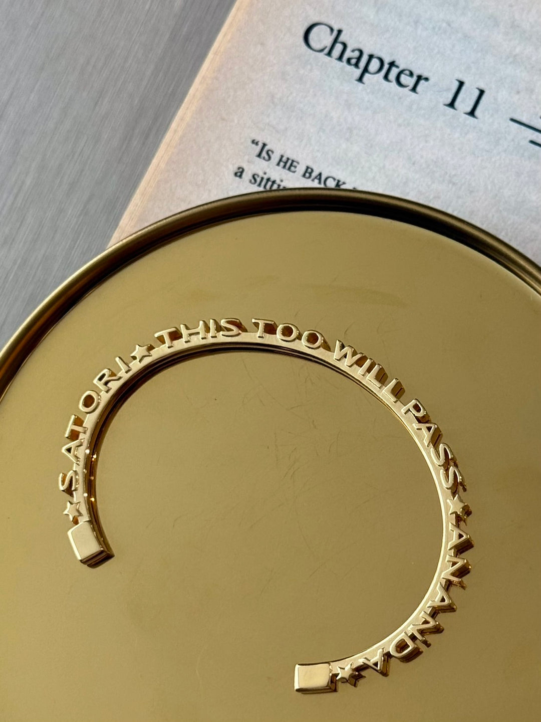 CHAPTER 11 TEXT BANGLE - IN GOLD