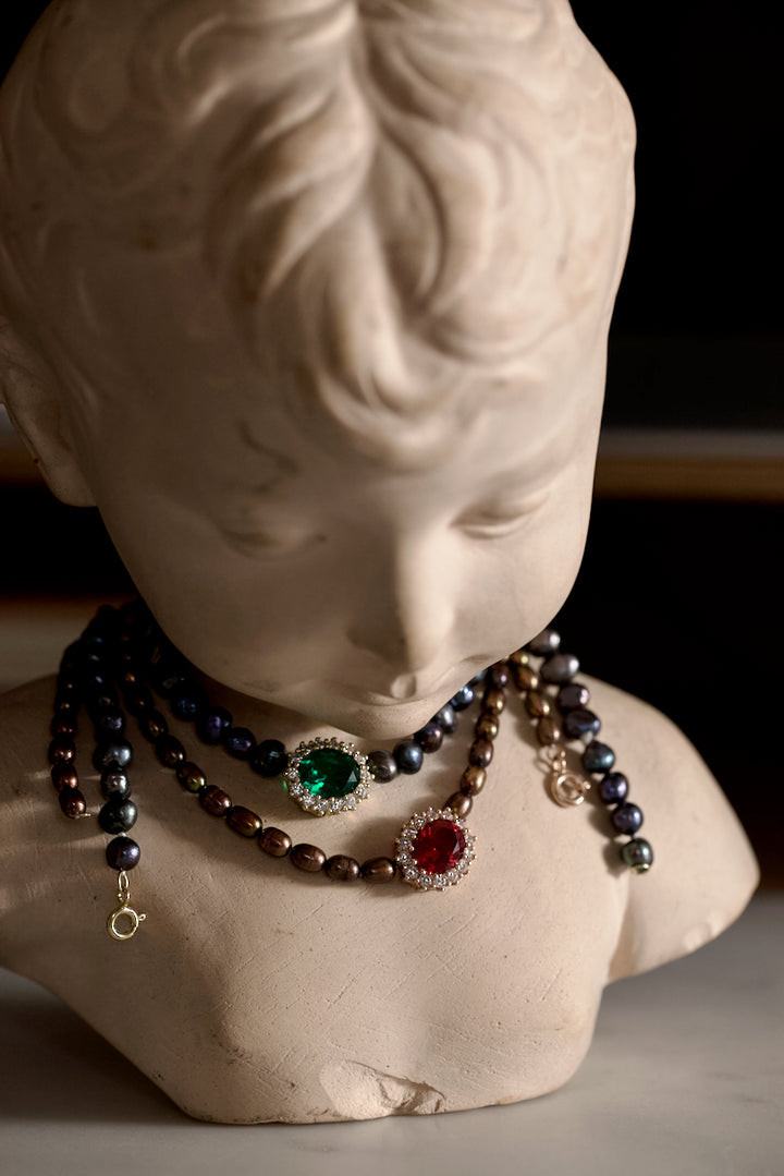 NECKLACE "COMPLICITÉ AVEC PERLES"