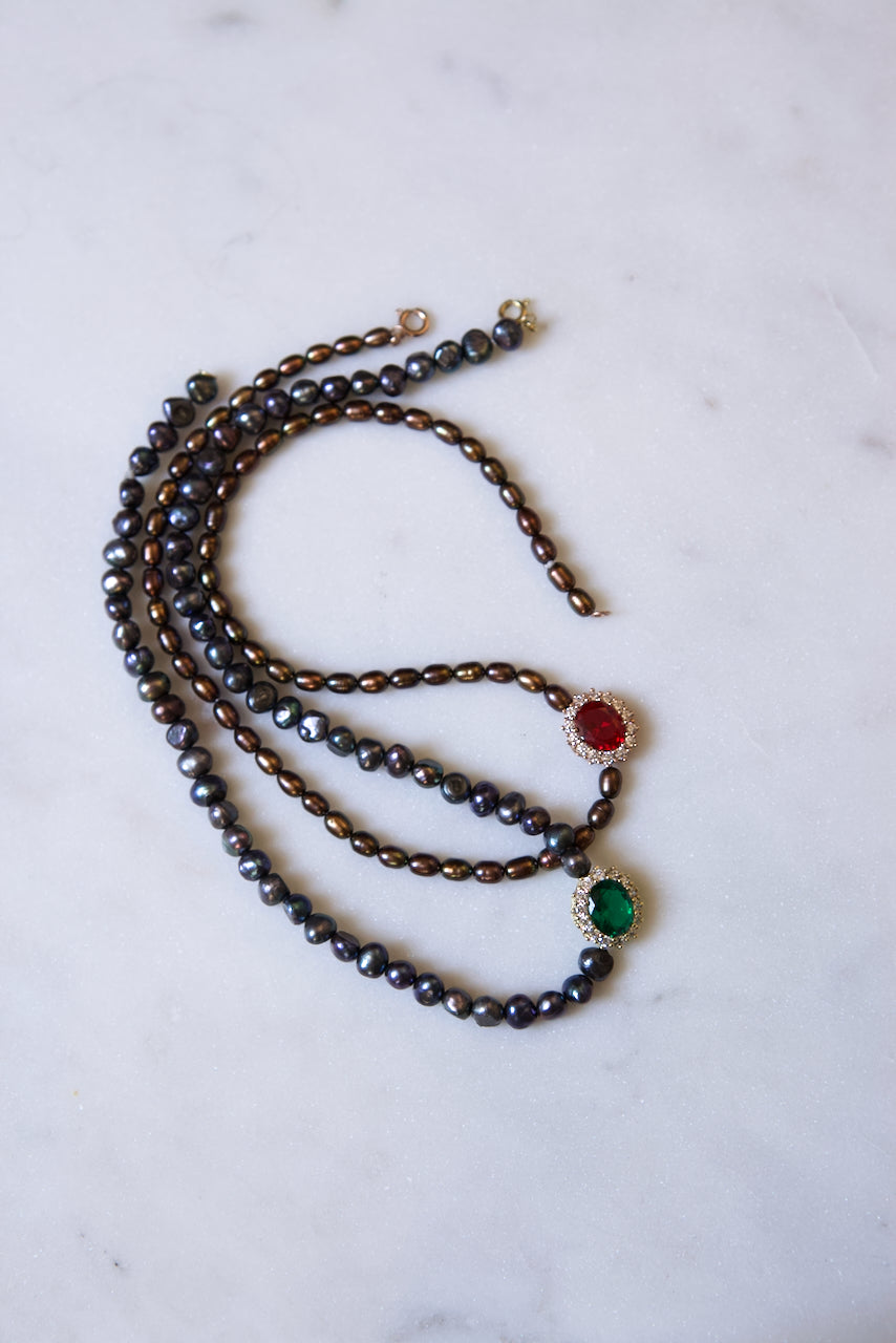 NECKLACE "COMPLICITÉ AVEC PERLES"