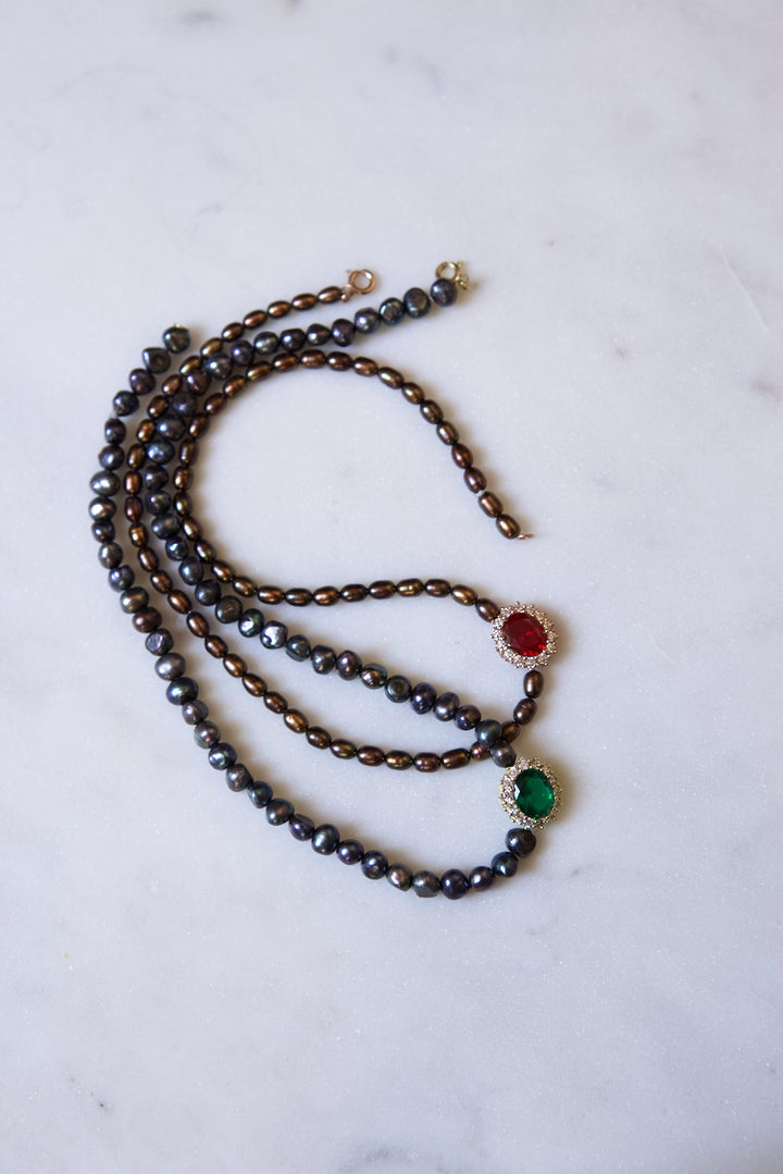 NECKLACE "COMPLICITÉ AVEC PERLES"
