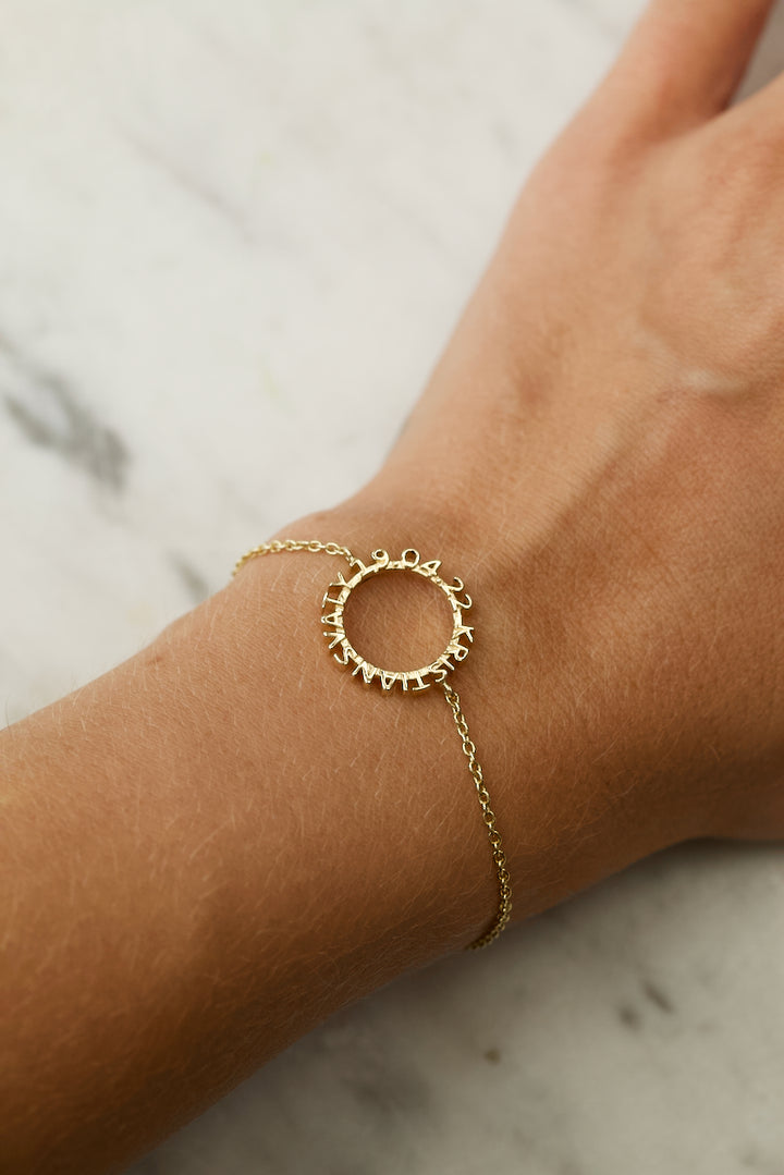 CHAPTER 1 TEXT BRACELET IN SILVER
