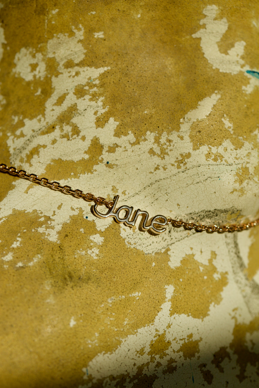 NAME ANKLET WITH HEART