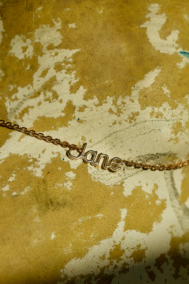 NAME ANKLET WITH HEART