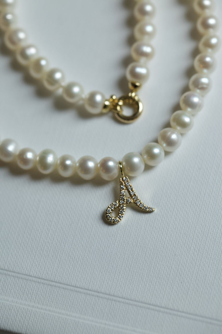 DIAMANTOVÁ ABECEDA - PERLOVÝ NÁHRDELNÍK 