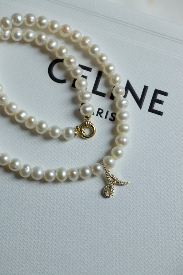 DIAMANTOVÁ ABECEDA - PERLOVÝ NÁHRDELNÍK 