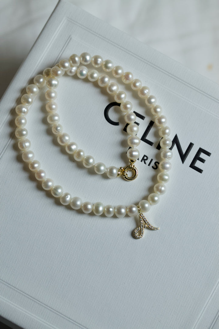 DIAMANTOVÁ ABECEDA - PERLOVÝ NÁHRDELNÍK 