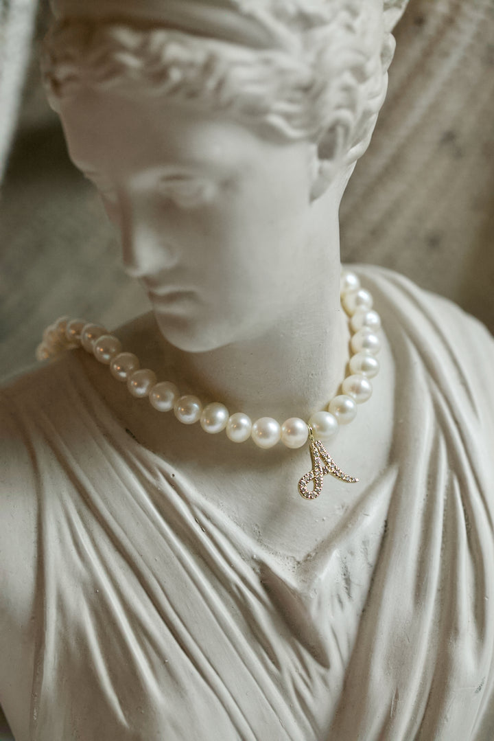 DIAMANTOVÁ ABECEDA - PERLOVÝ NÁHRDELNÍK 