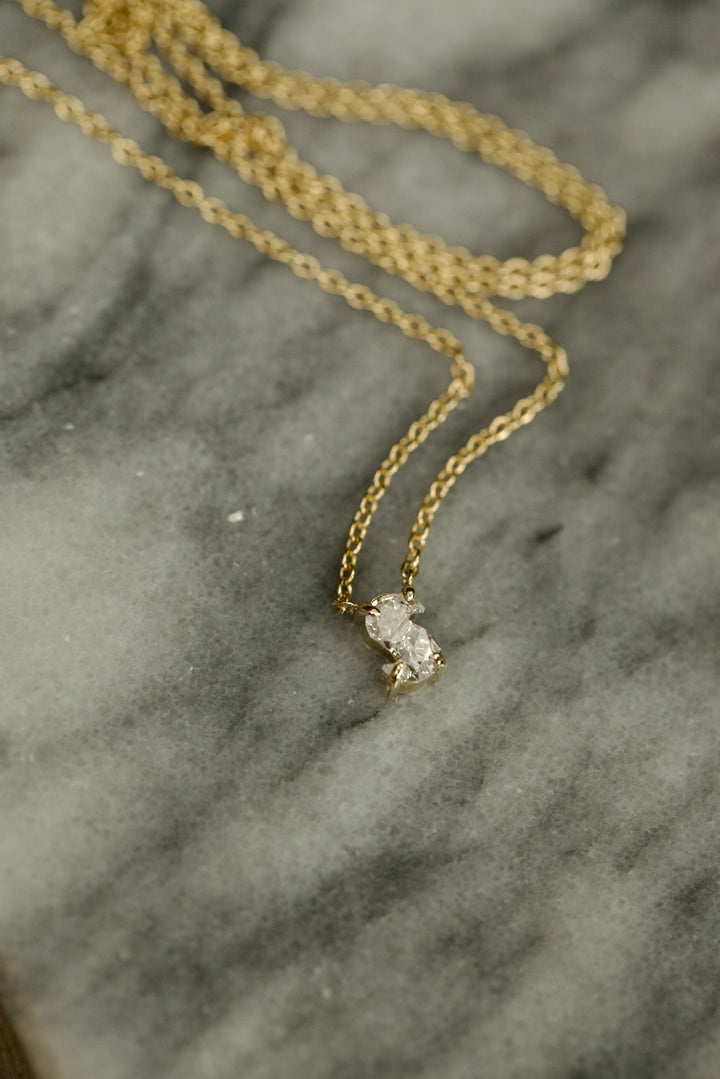 DIAMOND LETTER NECKLACE